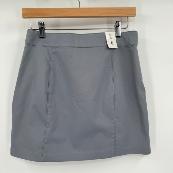 NWT Gap Grey Pleated Mini Skirt Women's Sz 6 - Picture 6 of 11